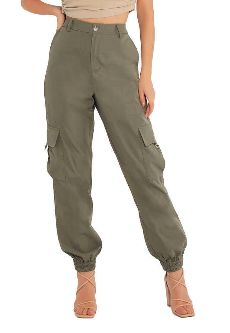 high waist cargo pants