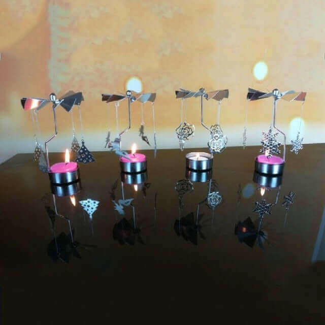 Modern candle holder Hot Spinning Rotary Metal