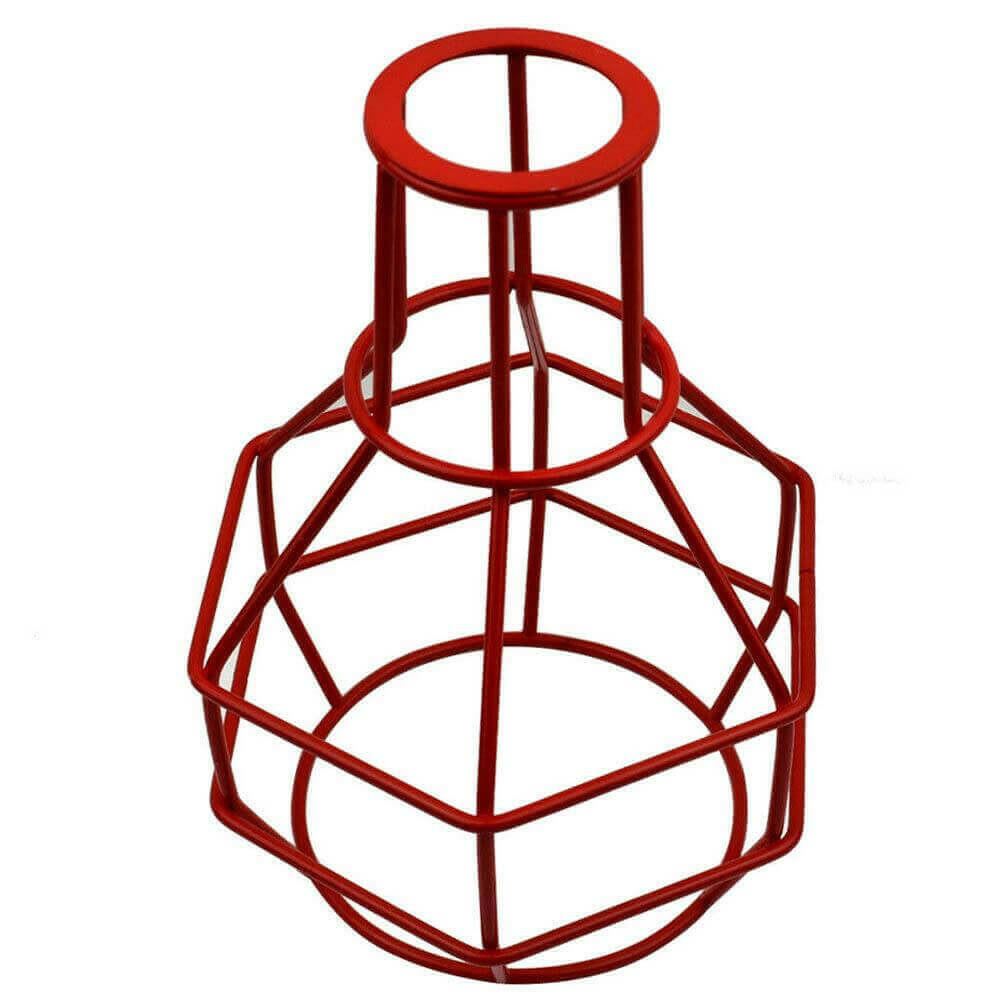 Bird Nest Chandelier Red Wire cage~2843