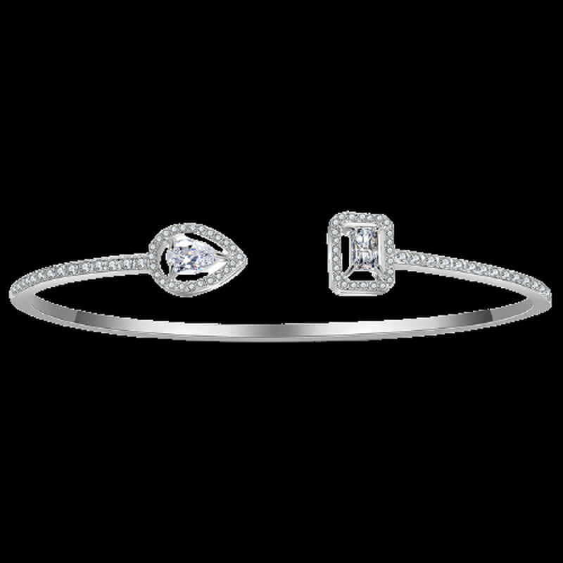 Brass Zirconia Open Bracelet