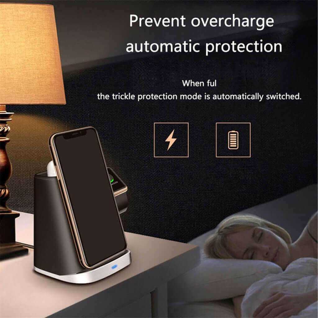 Qi Wireless Charging Charger Dock Holder for Apple