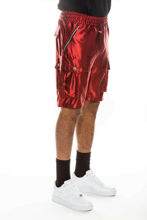 Satin Cargo Shorts