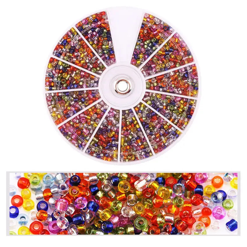 2000pcs/Lot 12Grids Glass Seed Beads Set Charms Jewelry Beads For Bracelet Necklace Earrings Handmade Craft DIY Jewelry 2030