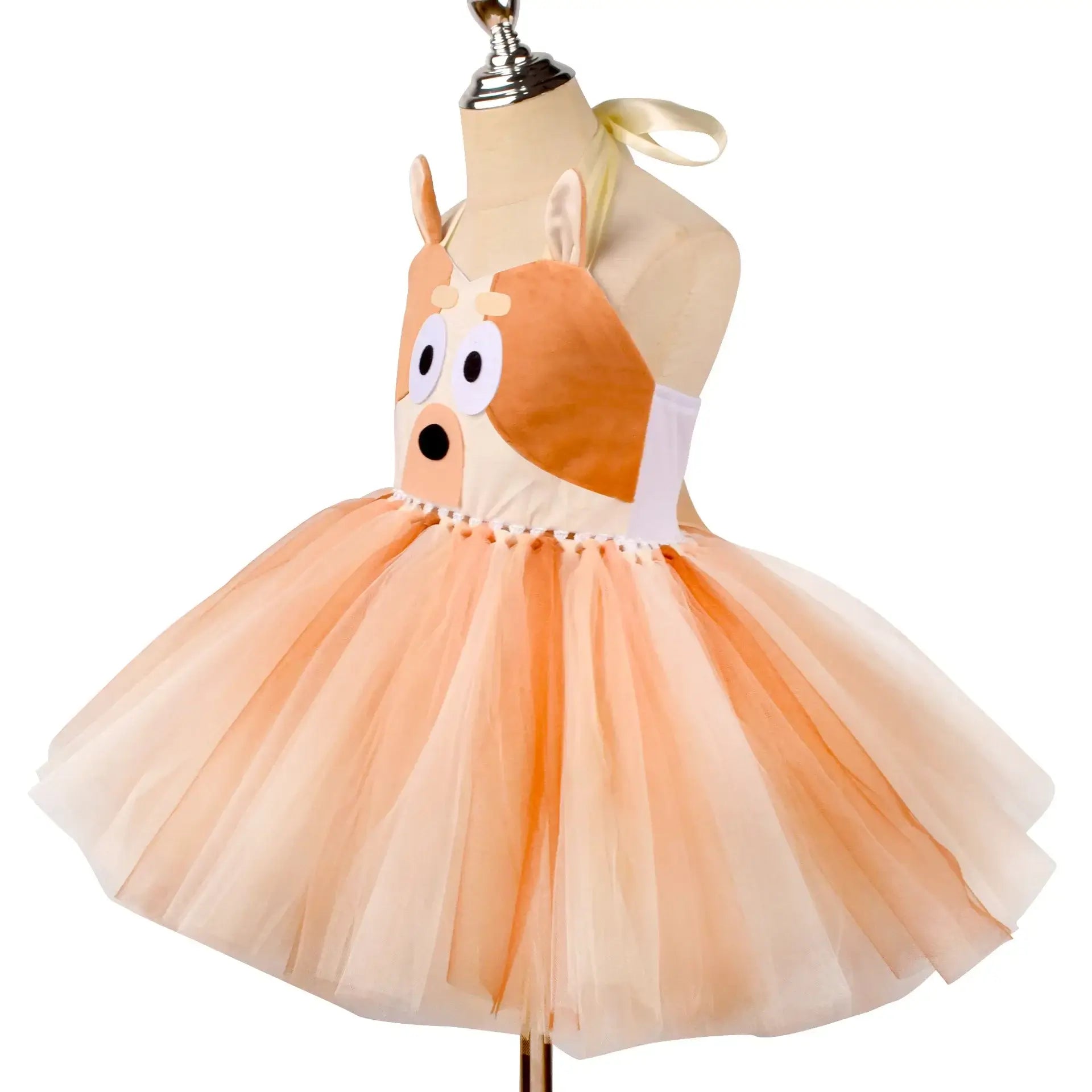 Bluey Party Dress Up Halloween Costume Cosplay Set Stage Performance Dog Costume Bingo Mesh Skirt Bluey Skirt with Headband New