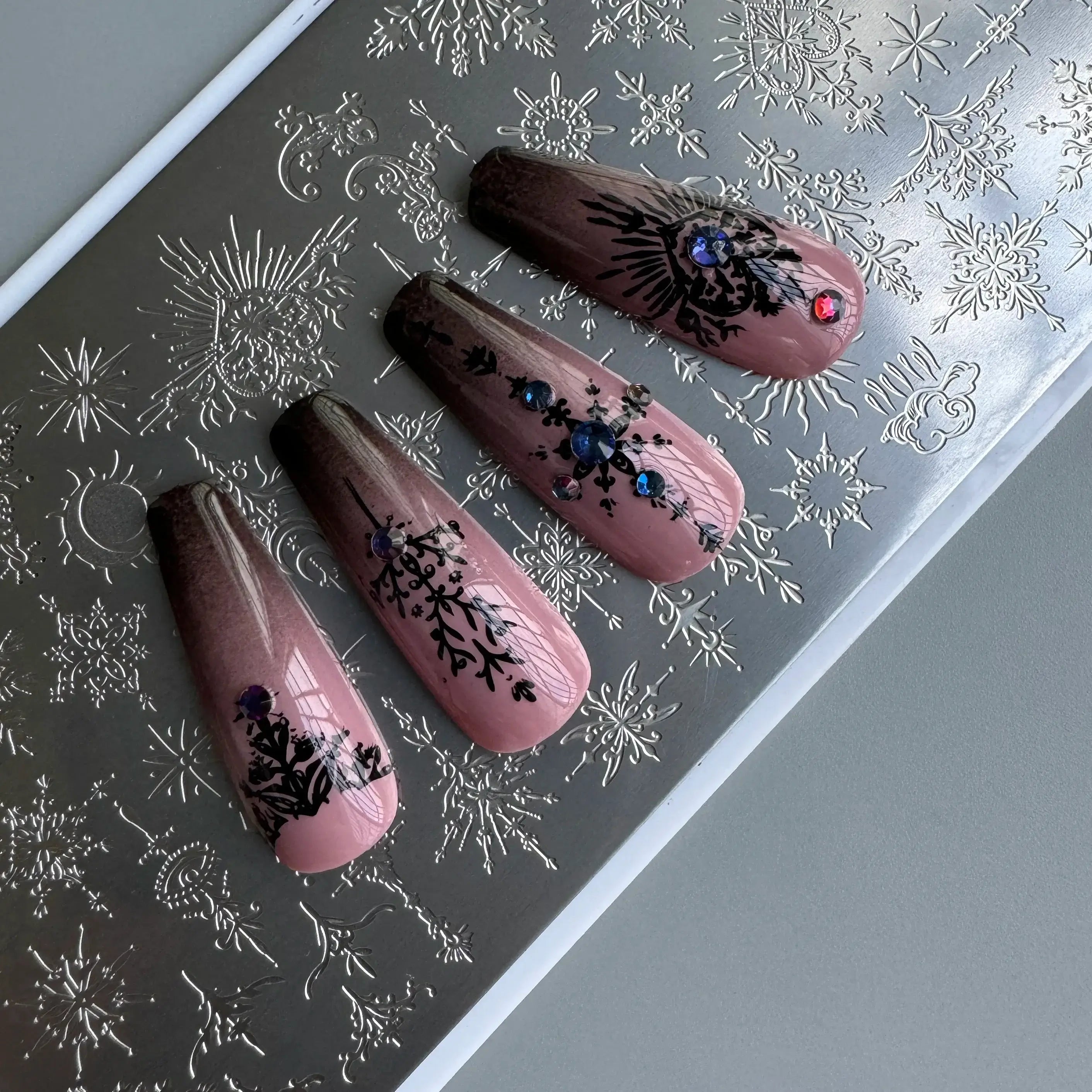 XMQ Nail Art Stamping Plates - Floral & Line Designs