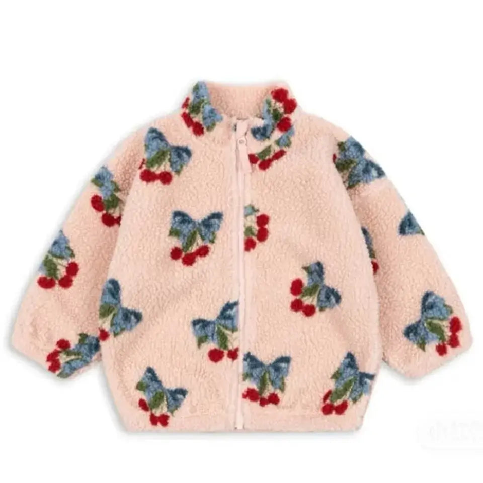 2025 KS Brand Winter Baby Boys Lambswool Jackets Cartoon Dinosaur Anchor Coats Kids Clothes Girls Cherry Jacket Beetle Outerwear