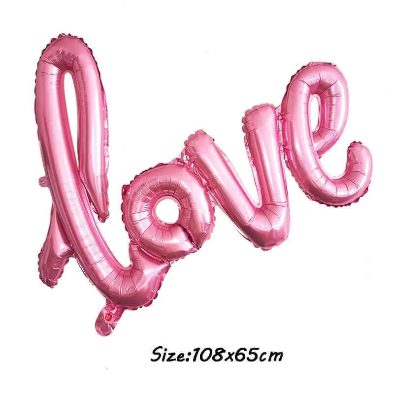 I Love You Kiss Me Lips Love Foil Balloon For Valentines Day Decoration Wedding Anniversary Inflatable Balloon Birthday Gifts