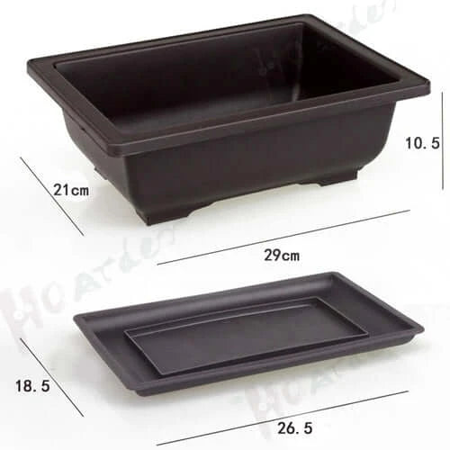 Training Pots With Tray Plastic Bonsai Plants Pot Square For Flower