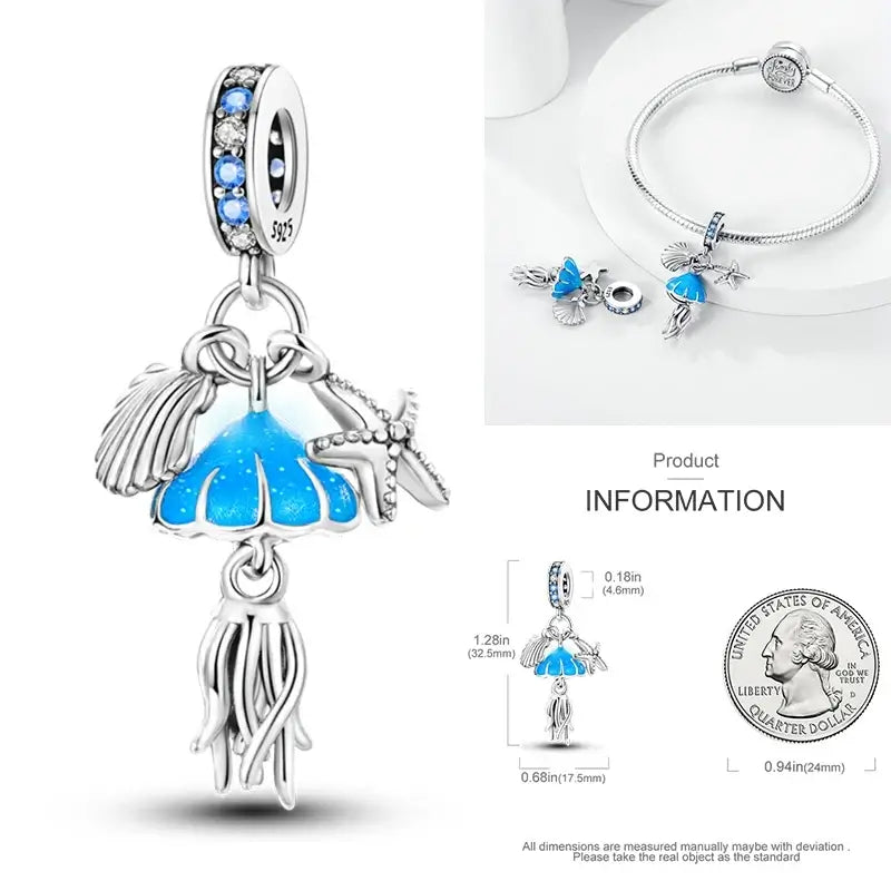Hot Dream Catcher Feather 925 Sterling Silver Purple Colorful Moon Dreamy Blue Charm Original Fits Women DIY Jewelry Girl Charms