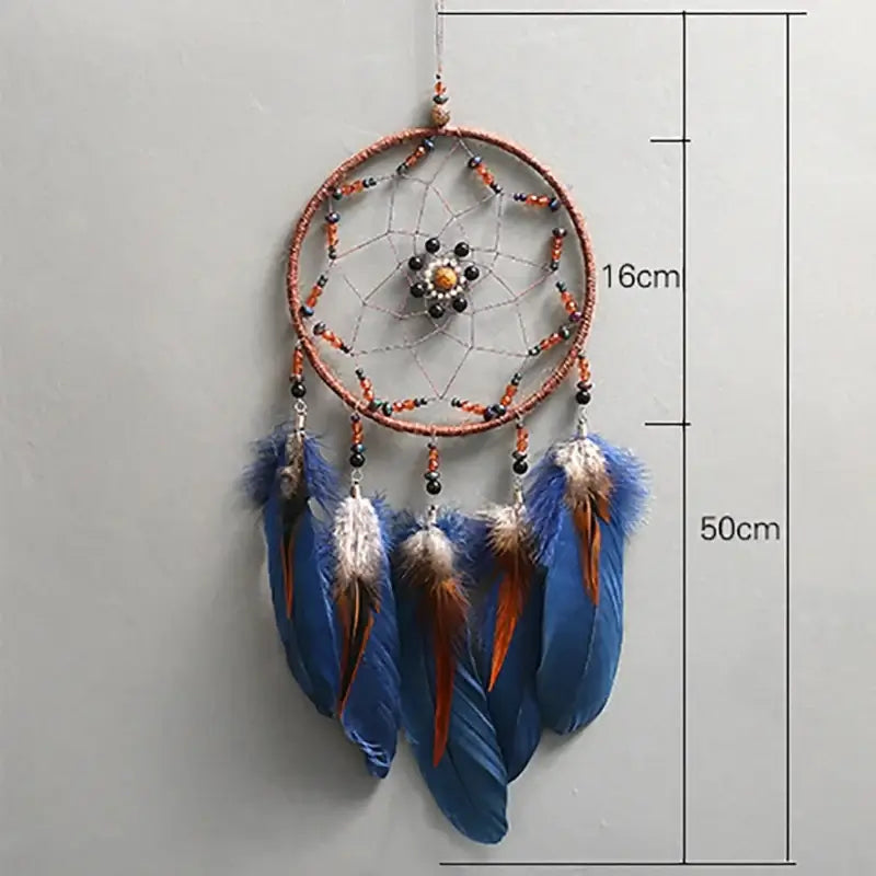 Dream Catcher Wall Decor Boho Feather Hanging Ornament Home Decoration Craft Gift for Bedroom Living Room Balcony Outdoor Car