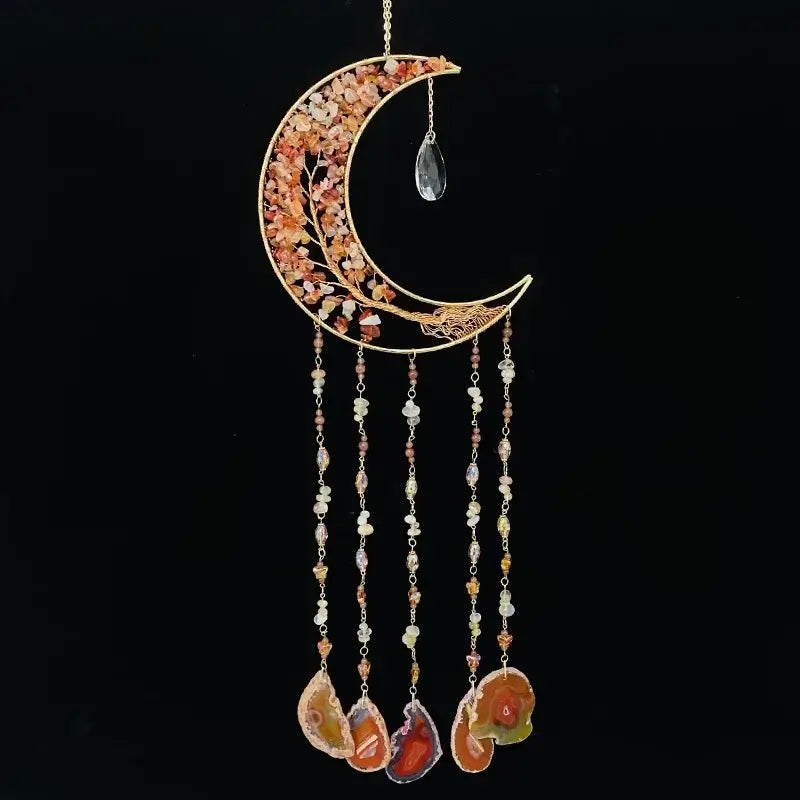 natural agate chakra dream catcher