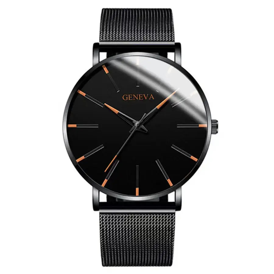 JIANUO Unisex Quartz Mesh-Strap Watch