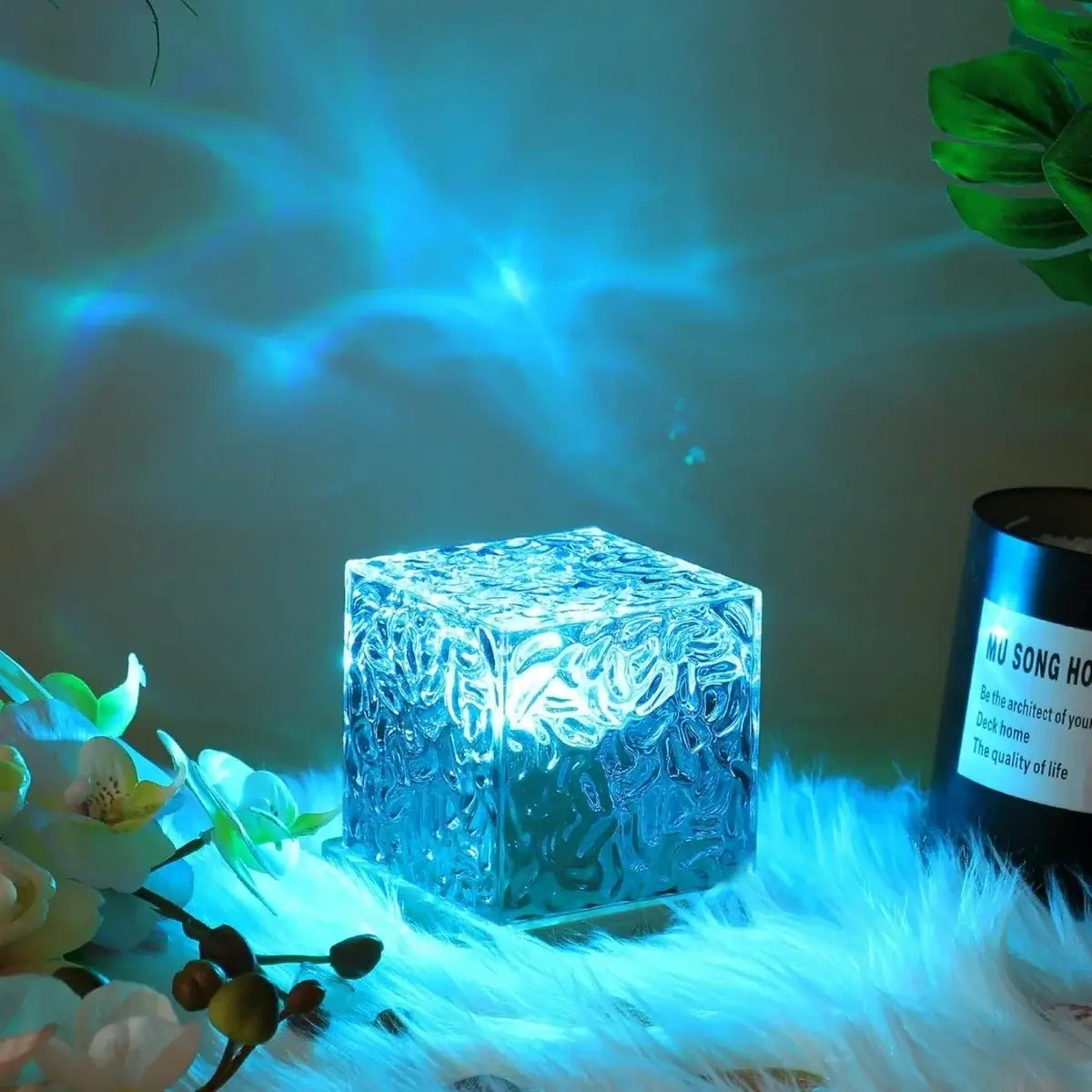Rotating Water Ripple Projector Night Light – 16 Colors