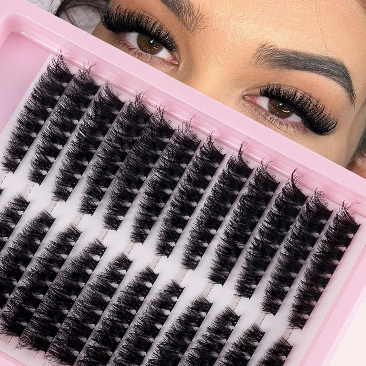 Cluster Lashes 240pcs – 40D Mixed Lengths 9–16mm | Ultra-Natural, Soft & Light | Reusable | Beginner-Friendly