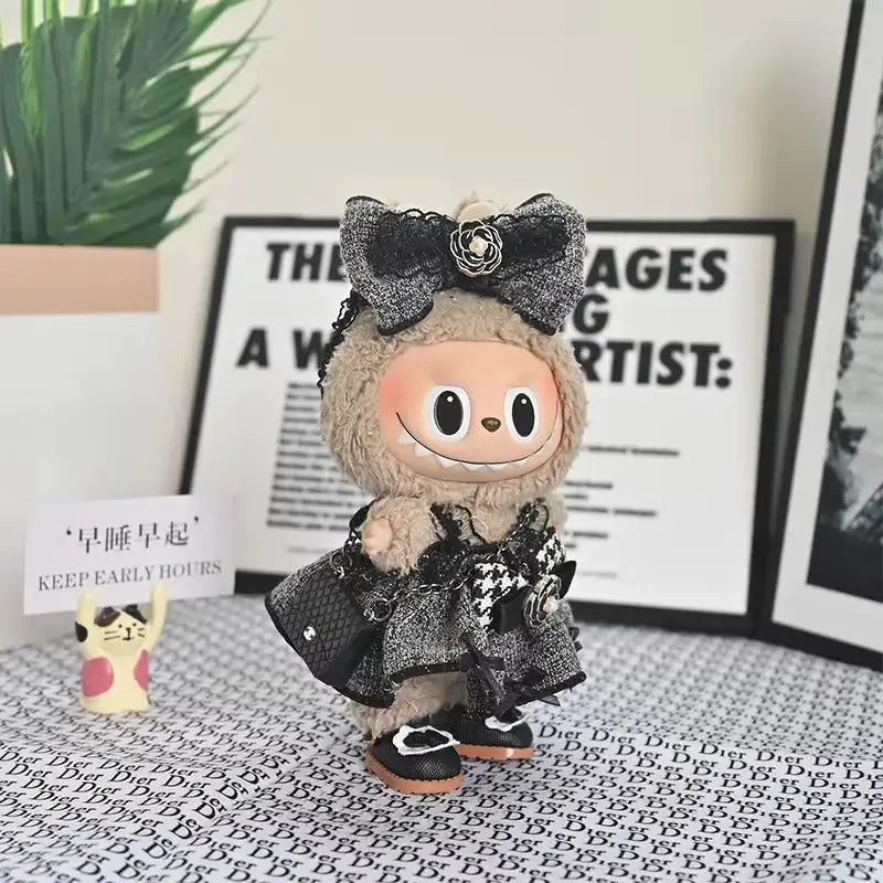 Only Doll Clothes 17cm Labubu Baby Clothes Labubu Blind Box Pendant Plush High-Quality Toy Decoration Cute Set Children&