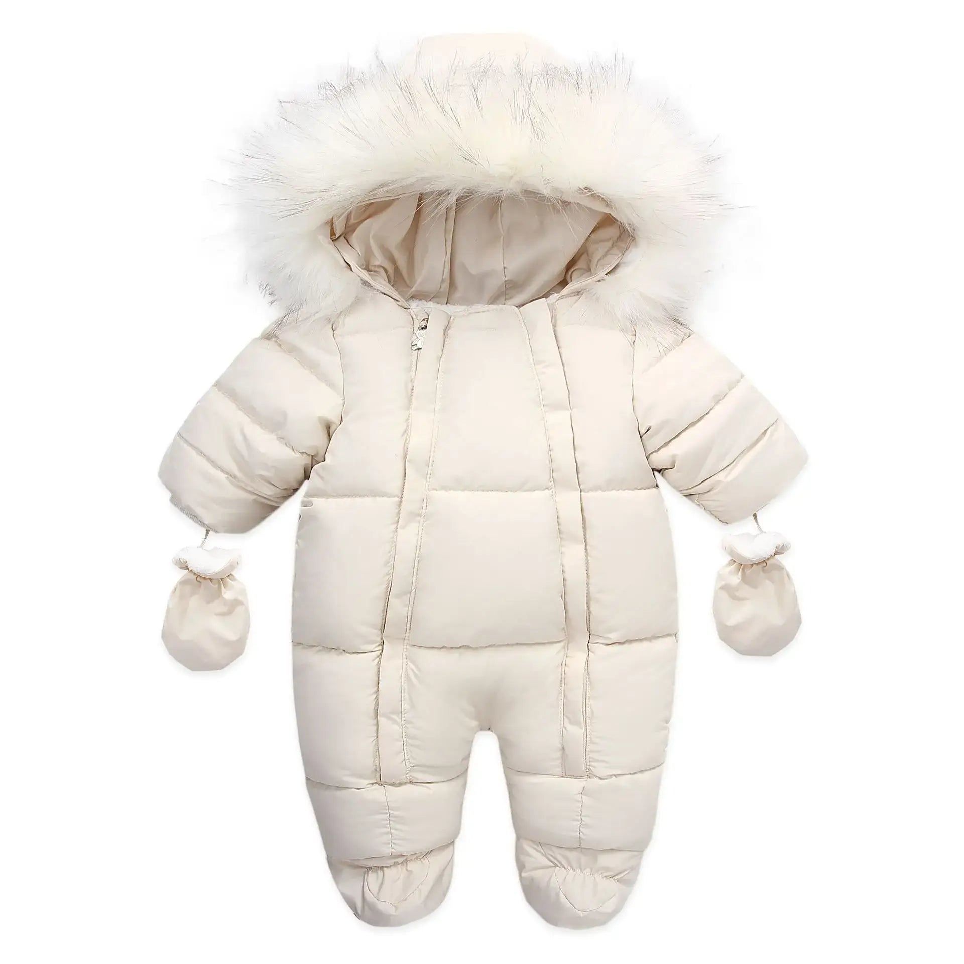 winter newborn down romper