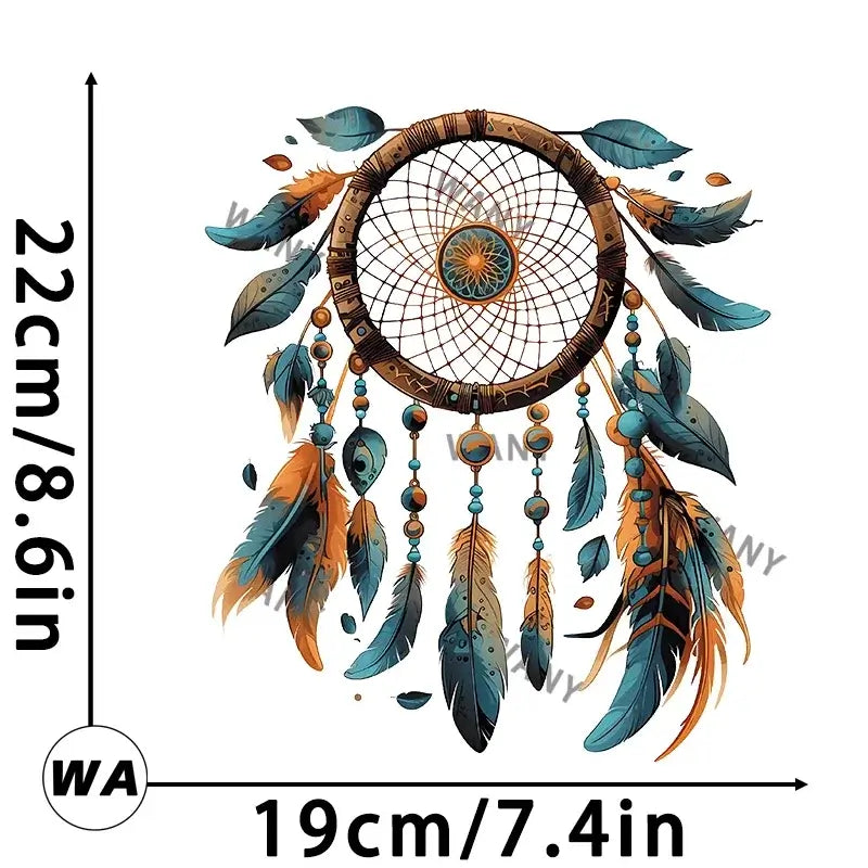 Dreamcatchers in the Bohemian series Iron On Patch dtf transfers ready to press Heat Transfer Printing On Clothes Iron Patch