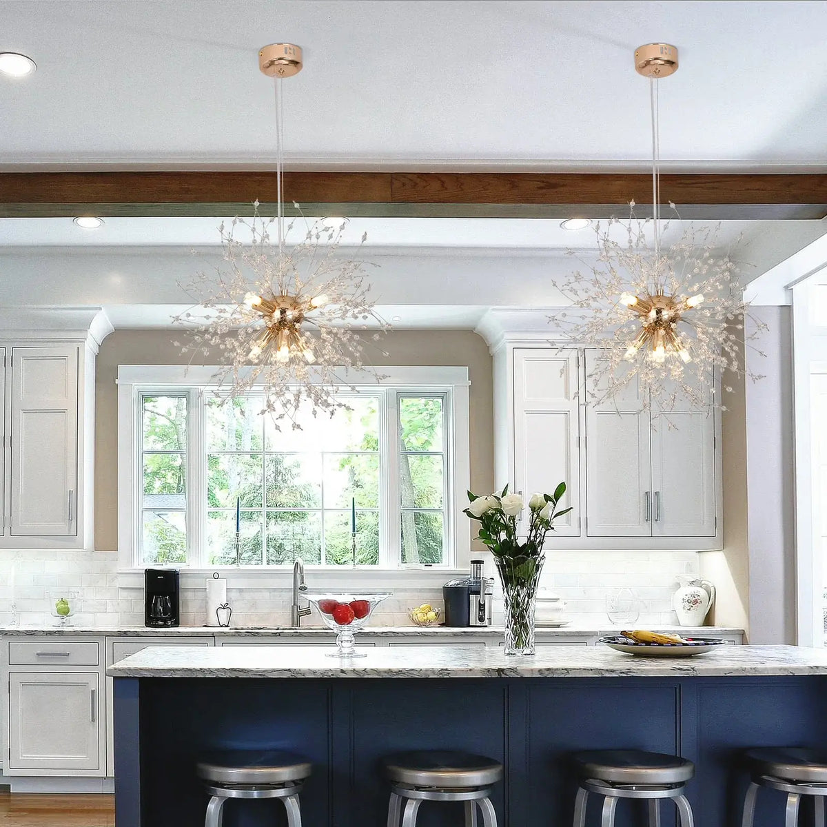 VETRULUS Dandelion-Style Chandelier, Selectable Designs