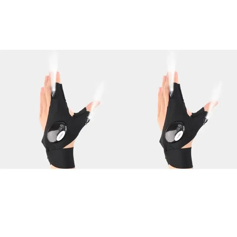 LED Fingerless Gloves for Fishing and Nighttime Tasks