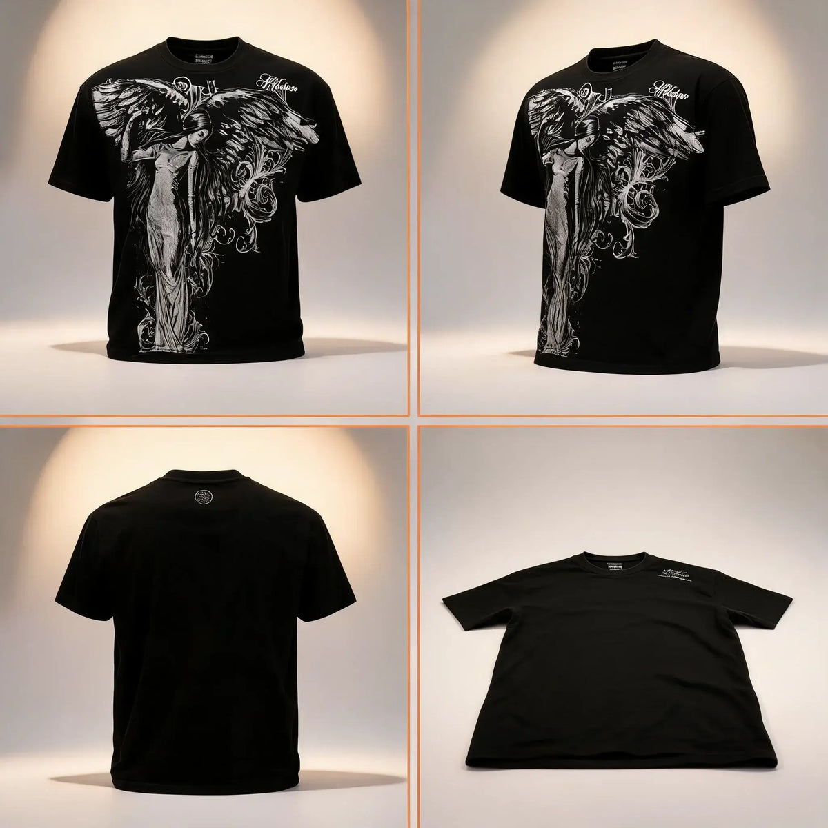 Y2K Gothic Print Oversized Cotton T-Shirt