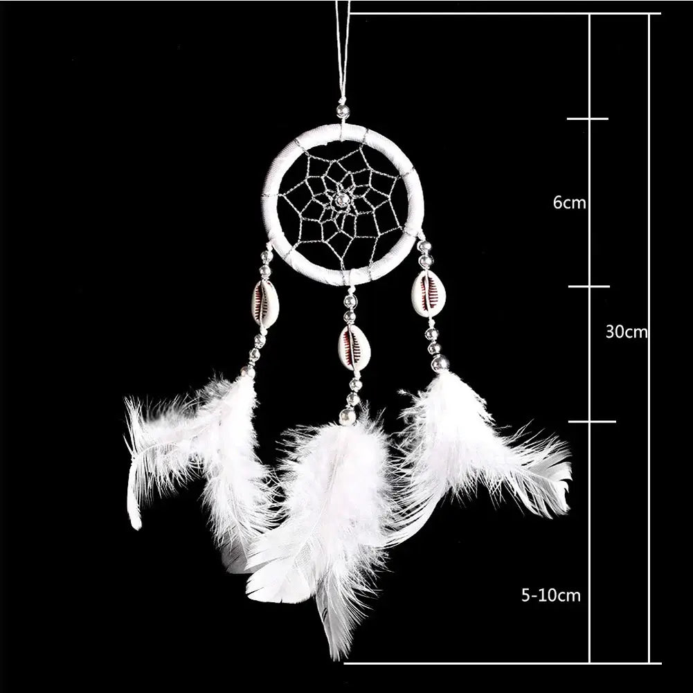 Dream Catcher Wind Chimes Art Chimes Home Craft Dreamcatcher Ornament Hanging Bedroom Decoration Gift Black Indian Feather