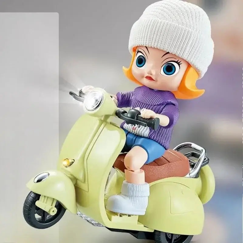 Labubu Doll Mini Electric Motorcycle | Fun Doll Accessories
