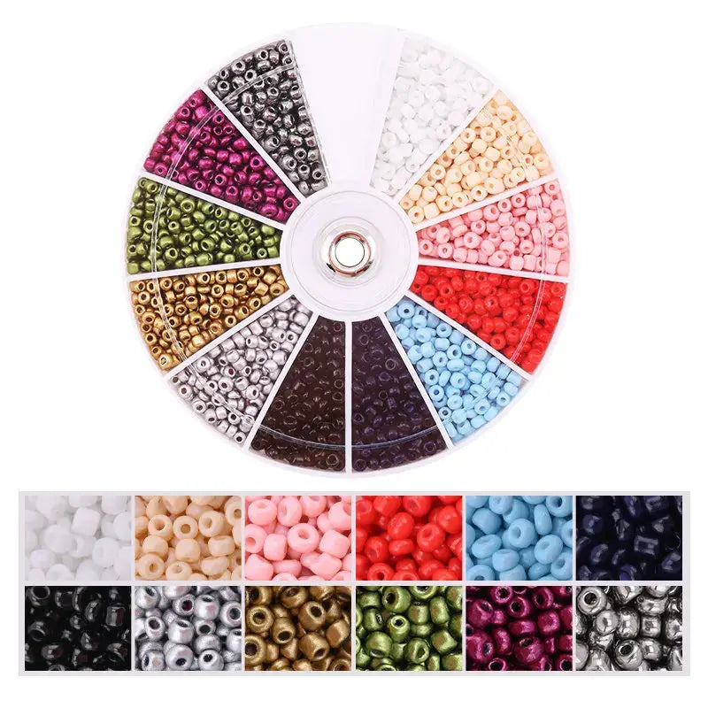 2000pcs/Lot 12Grids Glass Seed Beads Set Charms Jewelry Beads For Bracelet Necklace Earrings Handmade Craft DIY Jewelry 2030