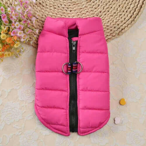 Dog Jacket Vest Winter Dog Clothes With D-Ring Warm Puppy Clothing for