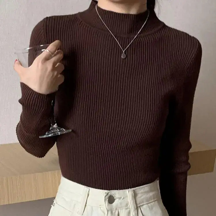 Chic Mock Neck Women&