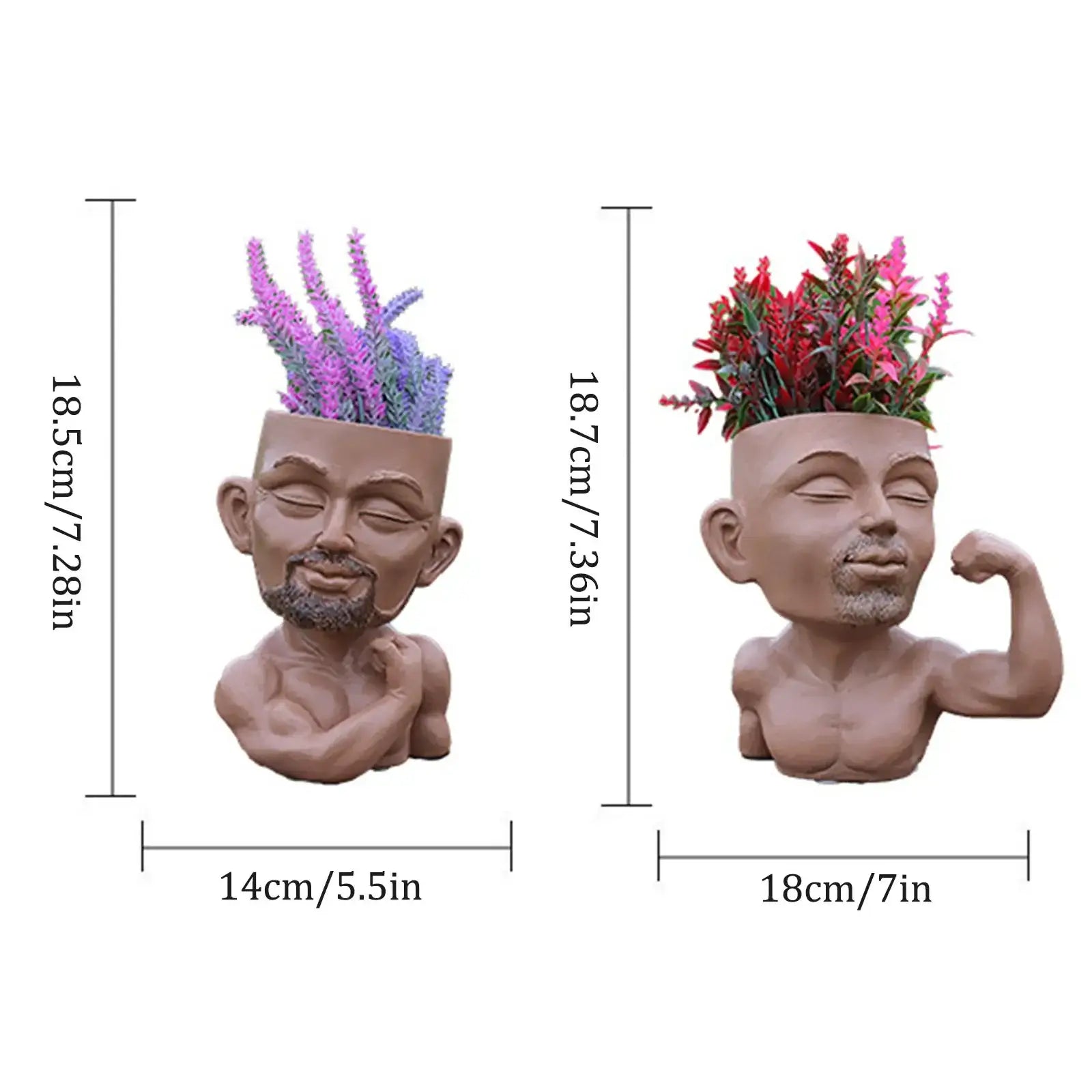 face flower pot succulent planter