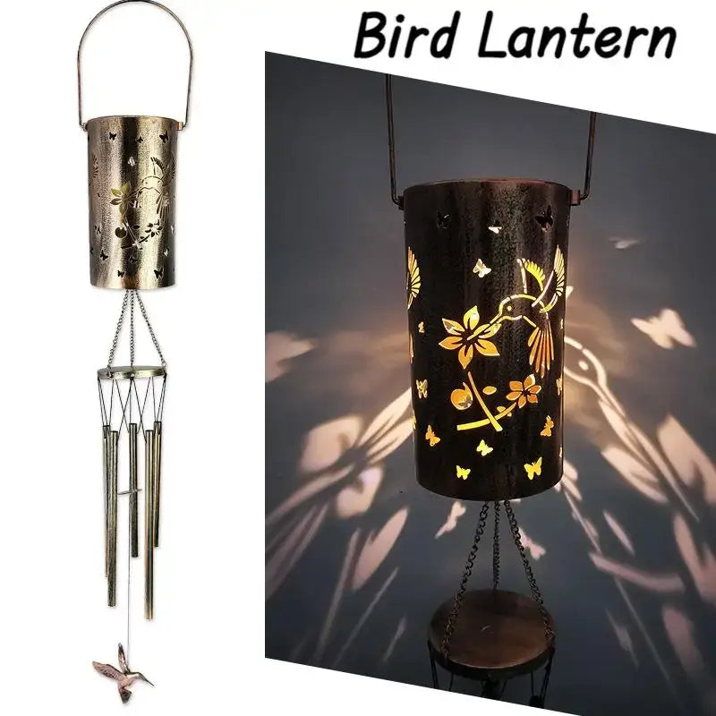 Glowing Crackle Glass Solar Wind Chimes Waterproof LED Outdoor Wind Bells Unique Garden Decorative Gifts