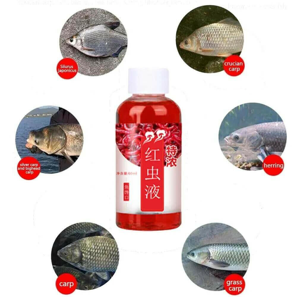 60ML Liquid Blood Worm Flavor Bait Additive Concentrated Red Worm