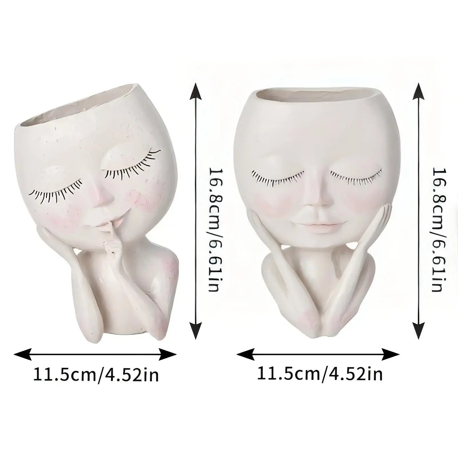 girl face vase decoration