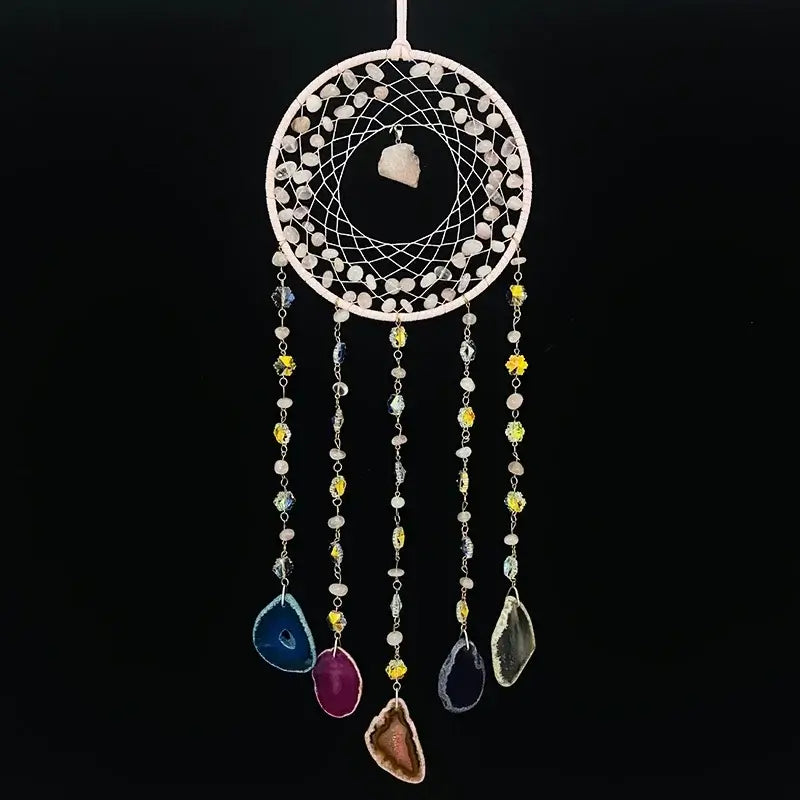 natural agate chakra dream catcher