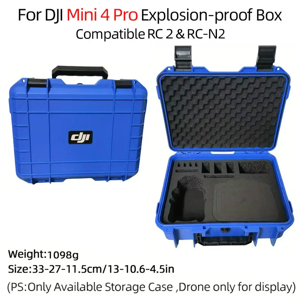 For DJI Mini 3/4Pro Case Mini 4 Pro Explosion Proof Case Mini 4 Pro Bag Portable Waterproof Box Hard Shell Large Capacity Case