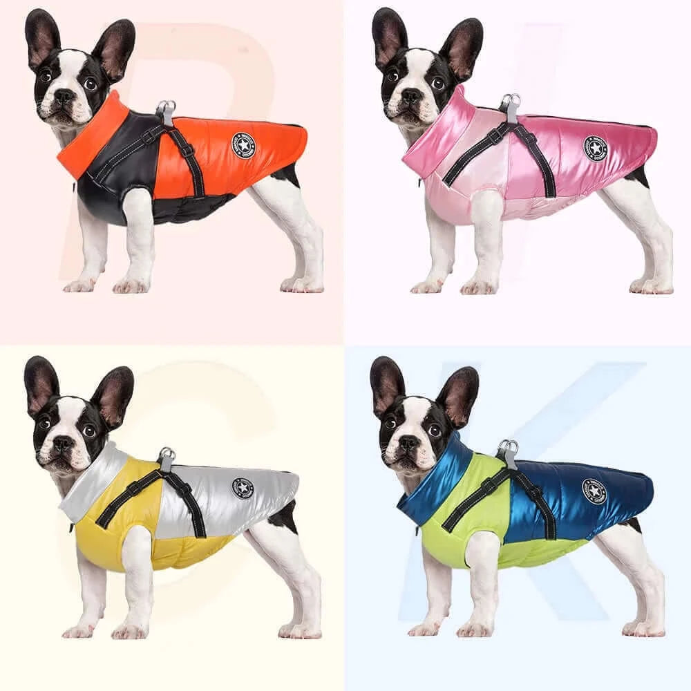 Winter Dog Harness Clothes Waterproof Warm Pet Dog Cotton Coat for