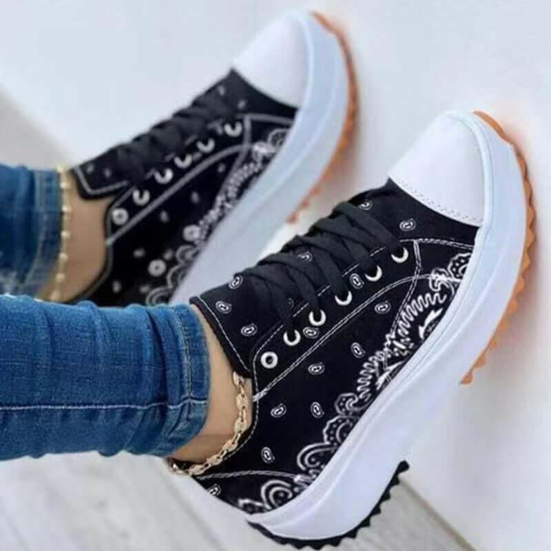 2022 Pattern Canvas Women Sneakers – Casual & Sporty