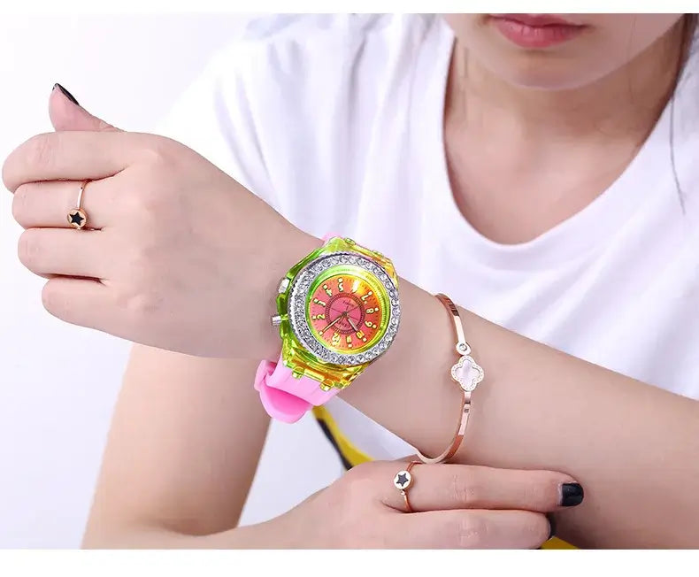 LED Light-Up Watch with Silicone Strap