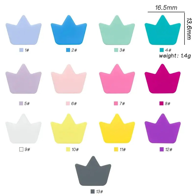 50pcs Silicone Star Heart Crown Beads Food Grade Teether Baby Silicone Bracelet Diy Crafts Baby Accessories