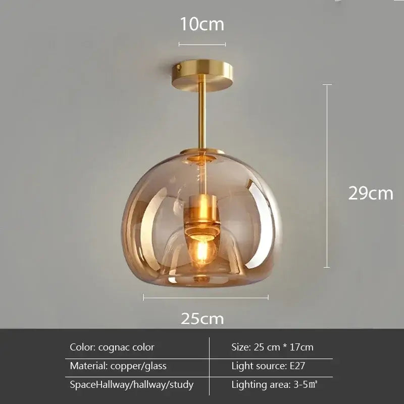 Modern Glass Globe Pendant & Ceiling Light