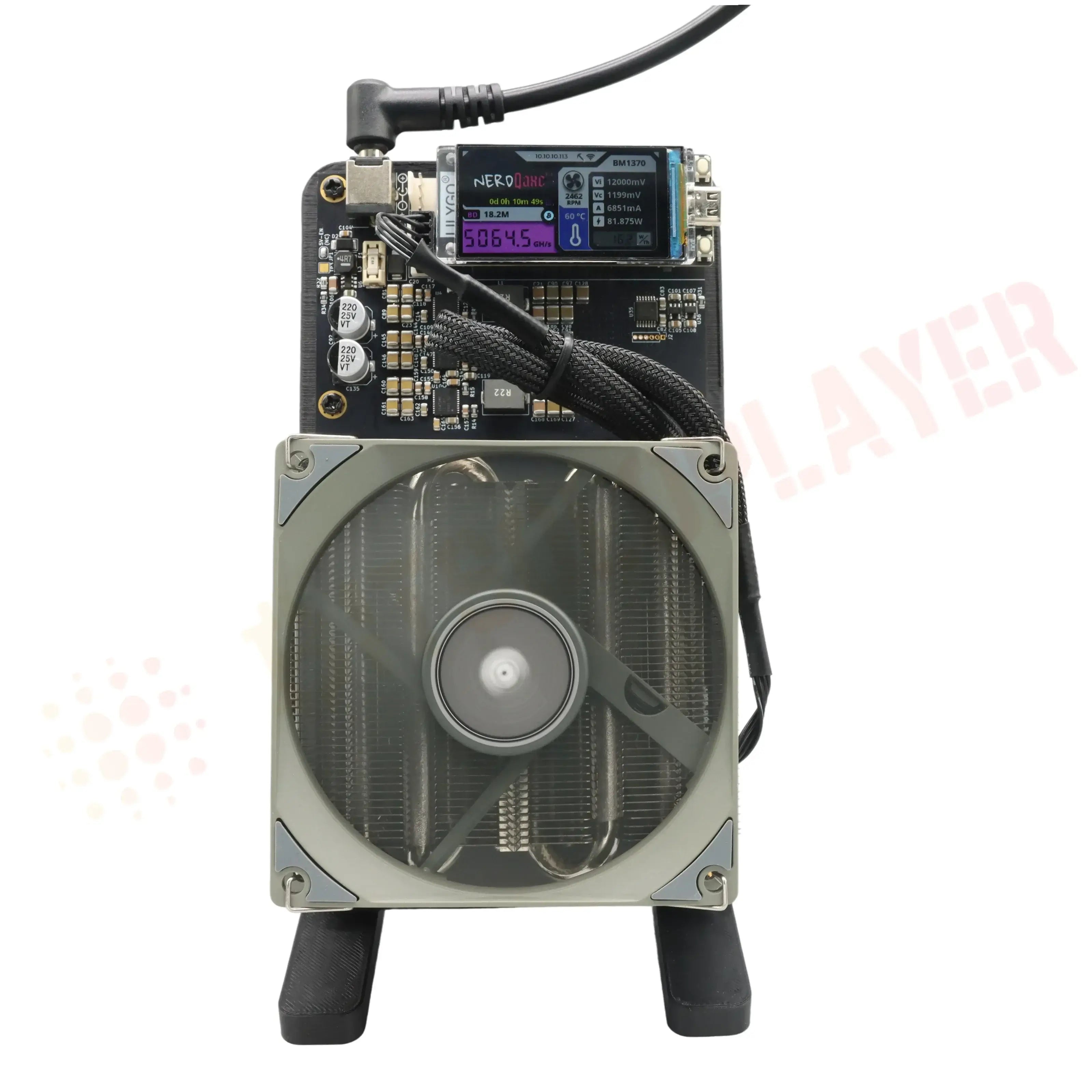 Bitaxe NerdQaxe++ 4.8TH/s 68w Bitcoins Miner 4 PCS BM1370 Asic Chip Solo BTC miner With 120W power supply