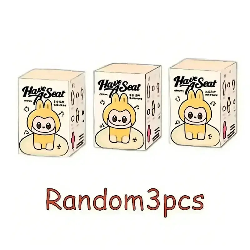 Cute 2abb Sit Party Series Surprise Blind Box Plush Vinyl Doll Replica Toy Keychain Collection Decoration Birthday Gift