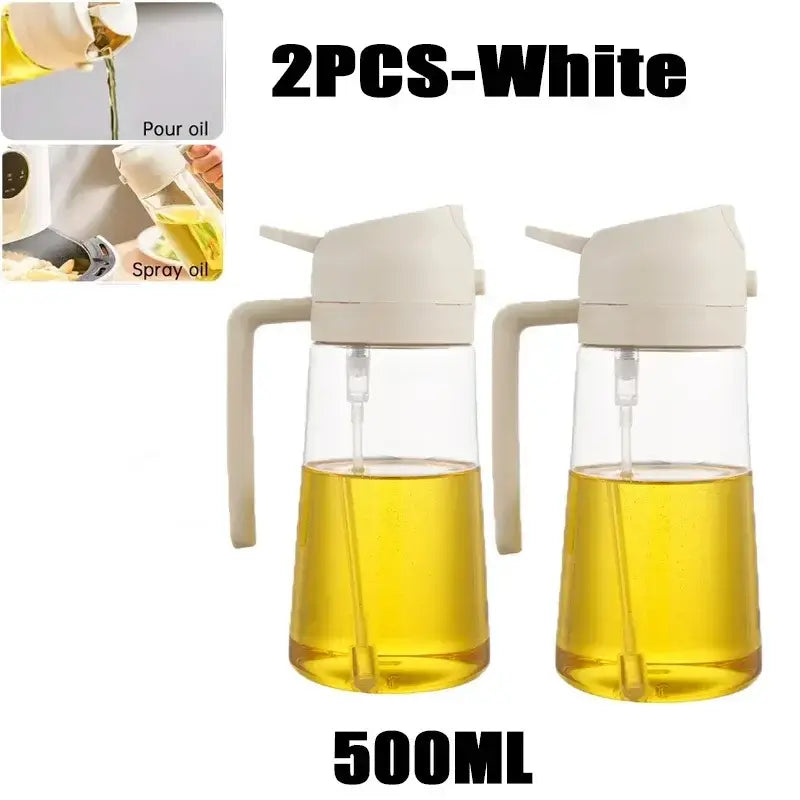 Olive Oil Spray Bottle for Oil Bottle Pouring for Cooking Oil Spices Camping Dispenser with Automatic Lid Spice Shaker