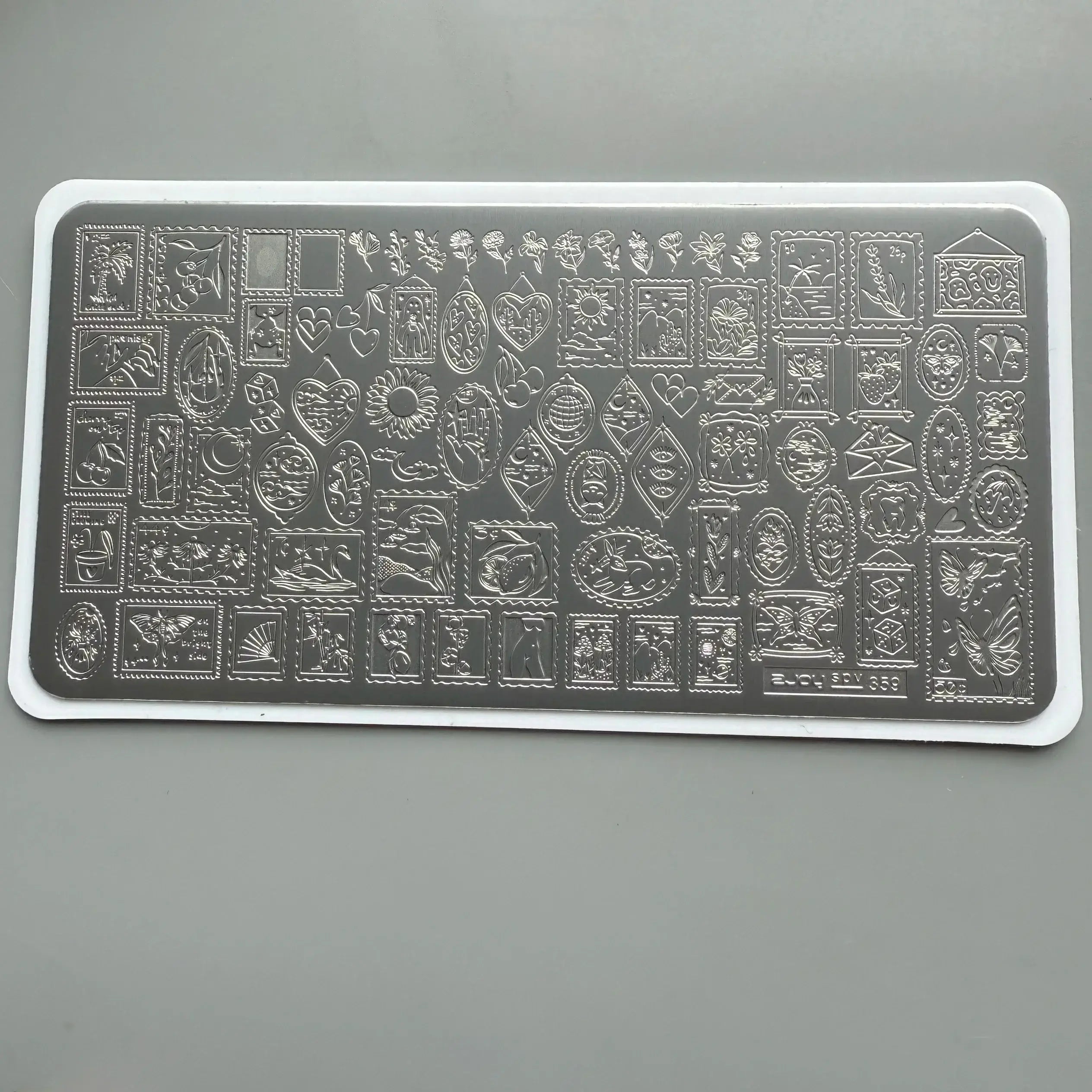 XMQ Nail Art Stamping Plates - Floral & Line Designs