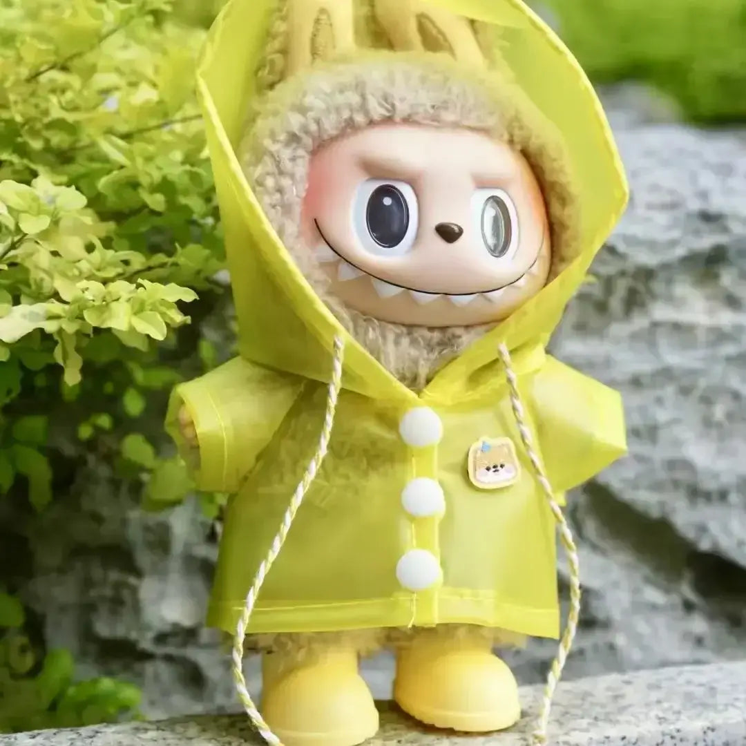 Labubu 3.0 Dolls Outfit: Cute Rain Coat & Shoes