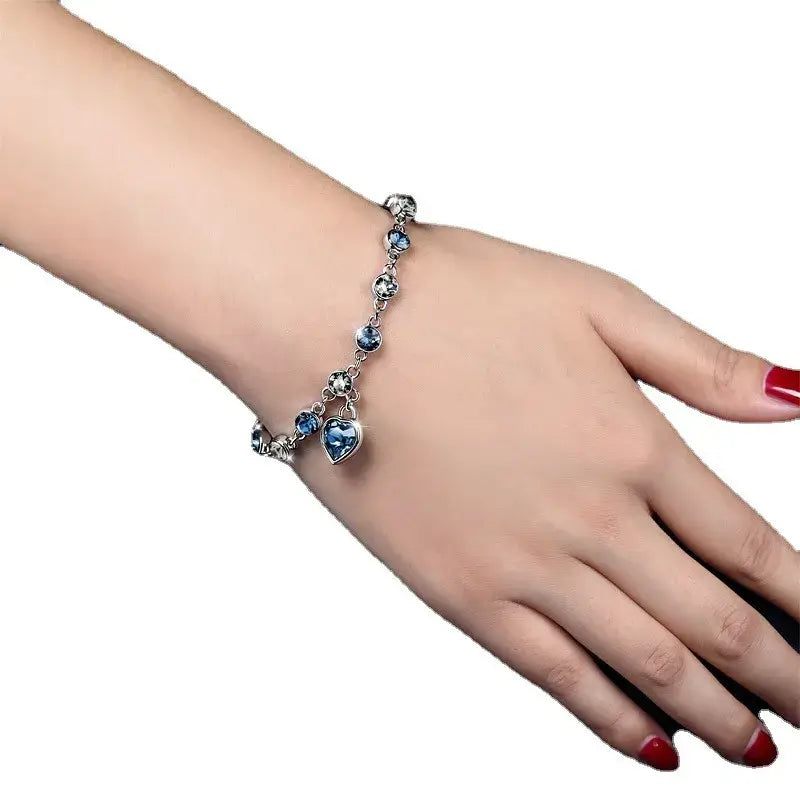 Zhenrong Foreign Trade Hot-selling Fashion High-quality Crystal Romantic Love Bracelet Women&
