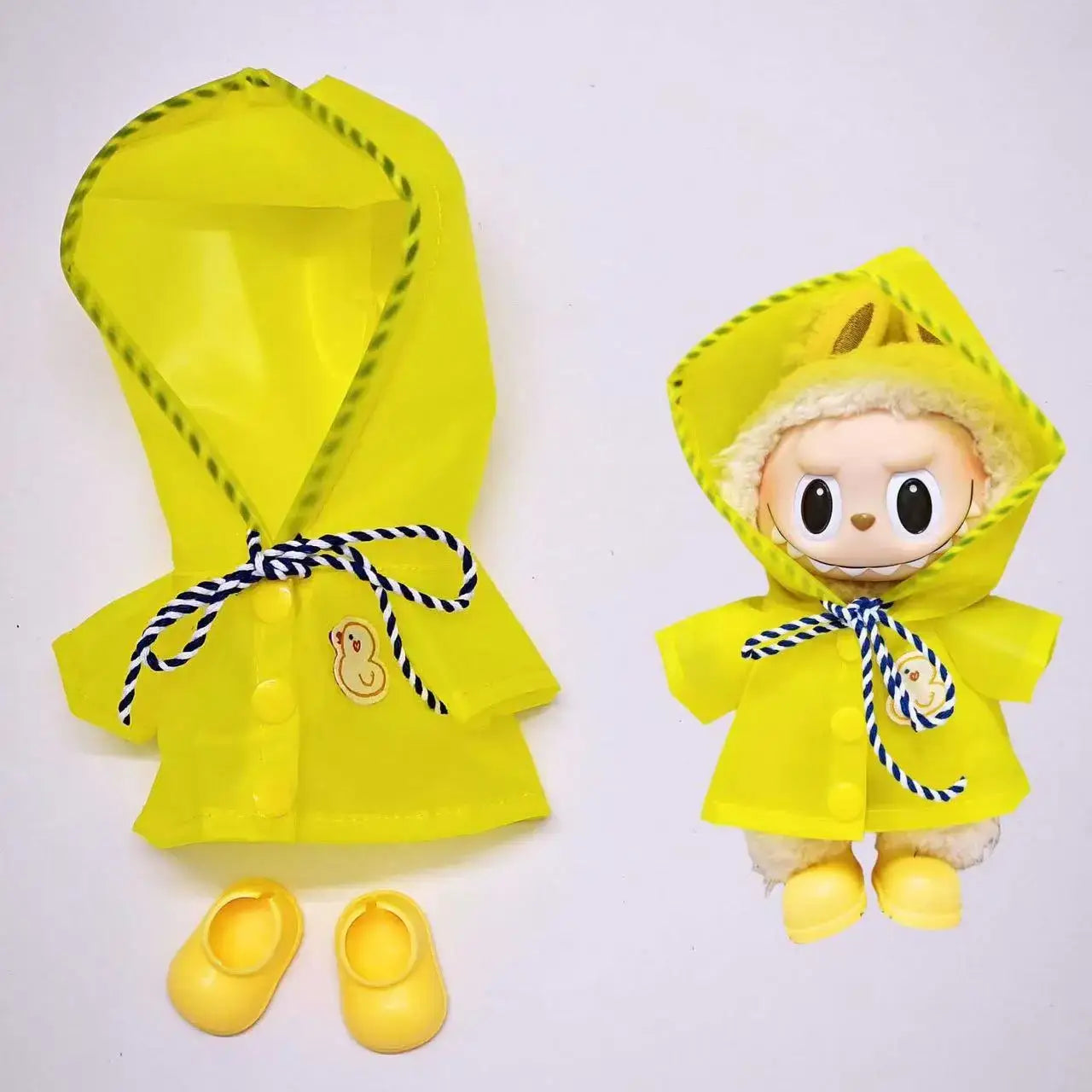 Labubu 3.0 Dolls Outfit: Cute Rain Coat & Shoes