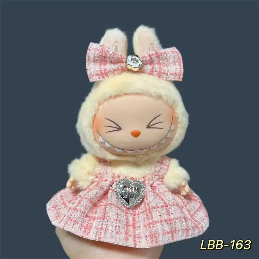 17cm Fashion Doll labubu Clothing Accessories Set Suitable for Boys Cute Plush Doll Clothes Suitable for Fashion