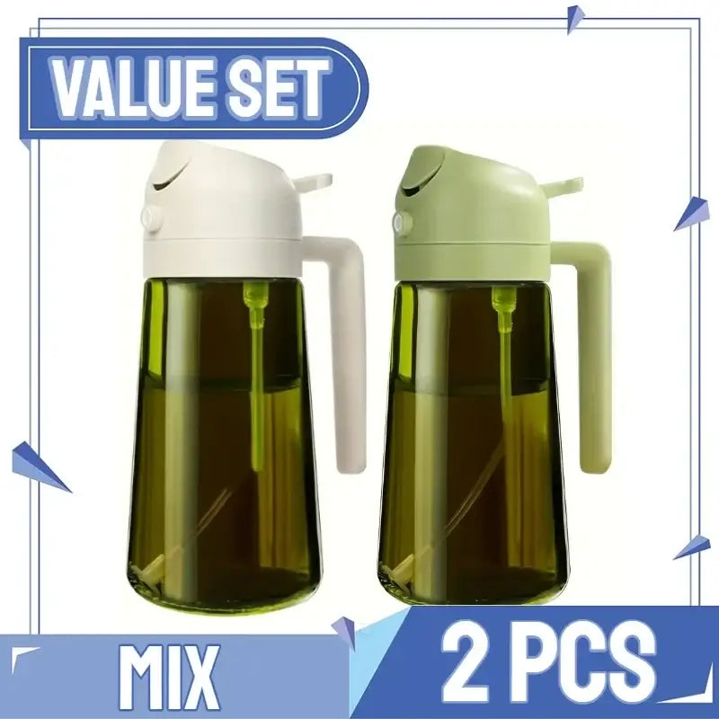 Olive Oil Spray Bottle for Oil Bottle Pouring for Cooking Oil Spices Camping Dispenser with Automatic Lid Spice Shaker