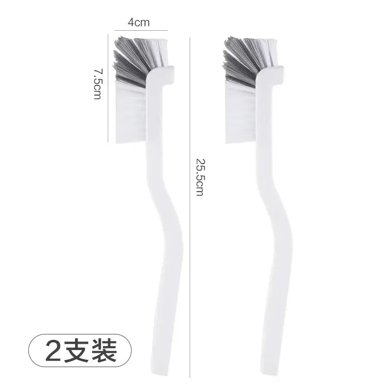 Cleaning Cup Brush Japanese Style Sink Brush with Long Handle Elbow Design Tail Hole Wall Hanging Crevice Cleaning Accessories
